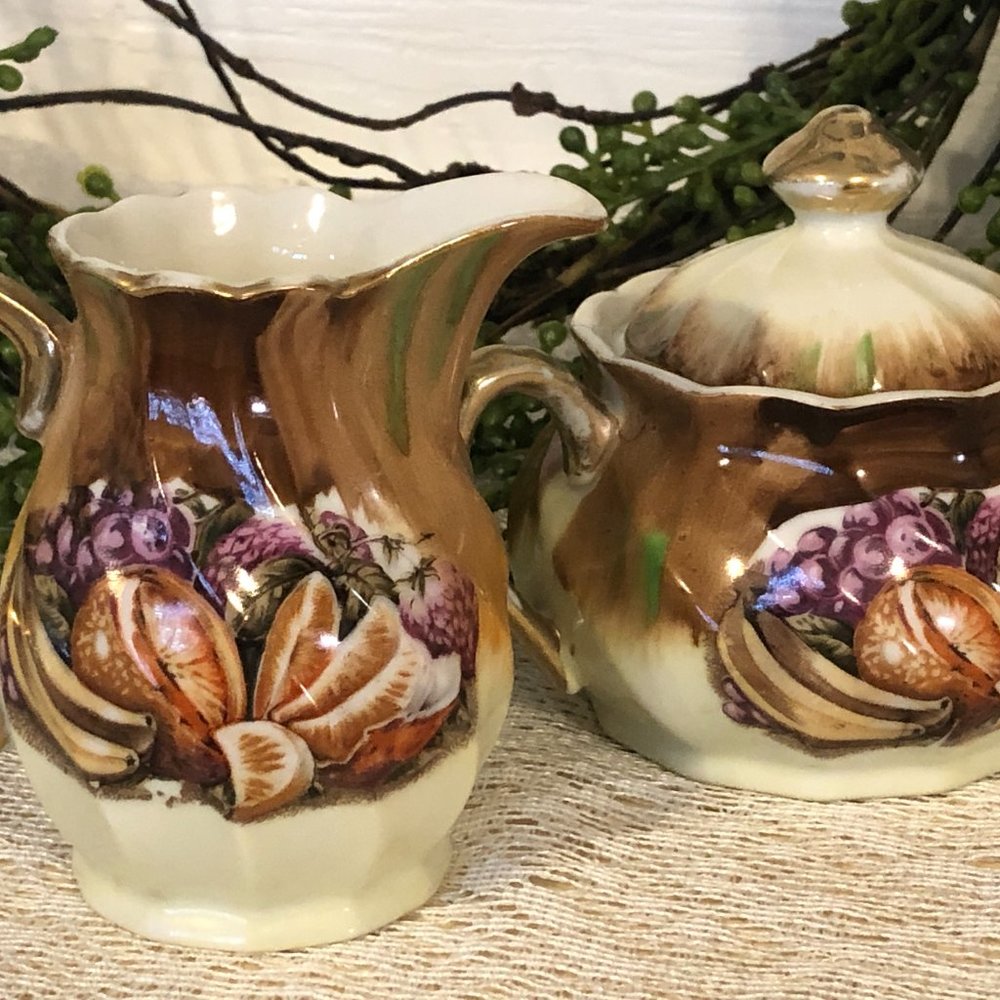 Vintage Japan Sugar and Creamer Set
